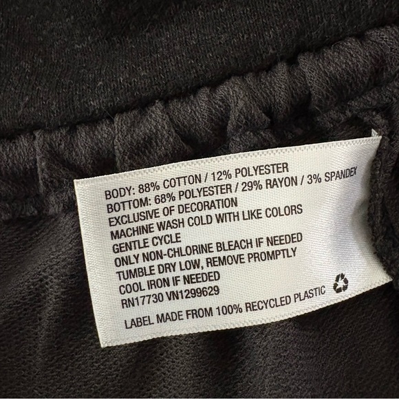 Knox Rose Gray Zip Front Long Length Hooded Sweater with Ruffle Hem, Sz S - Picture 9 of 9